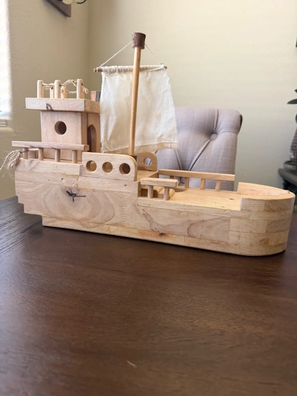 Wooden pirate ship